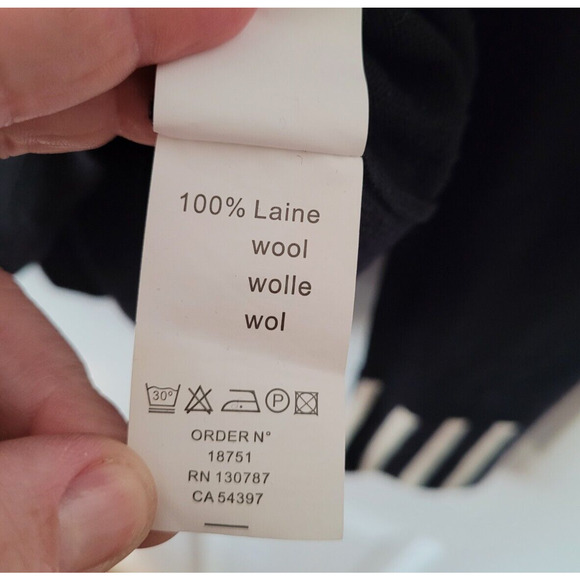 Saint James Striped Wool SZ 6 Black White Stripe Breton French Fisherman Depuis - Picture 4 of 6